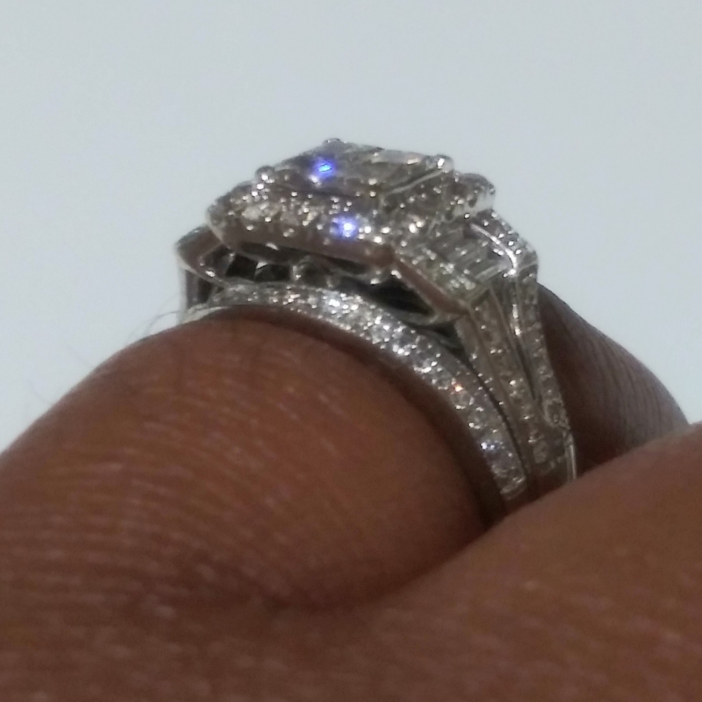 💎1.5 Carat Princess Cut Quad Diamond Bridal💎 - Picture 2 of 8